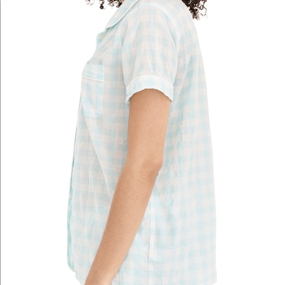 J.CREW Gingham Pajama Top - Picture 4 of 8